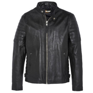 Leather Motorcycle Biker Jacket M14