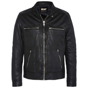 Leather Motorcycle Biker Jacket M15